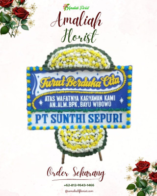 Papan Bunga Duka di Tomohon Barat